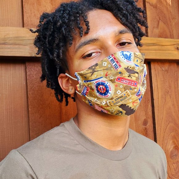 USA Army ~ Air Force~Navy~Marine Cotton Face Mask. - Picture 2 of 4